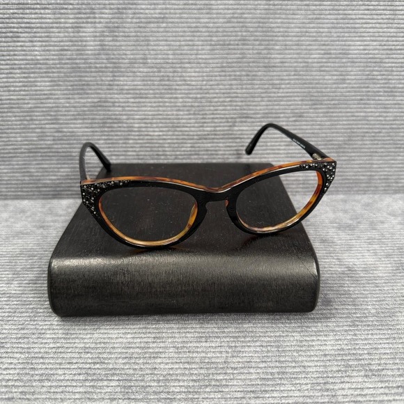 Guess Other - Guess by Marciano GM 133 BLKAM Cat Eye Eyeglasses Frames Black Y2K Crystal